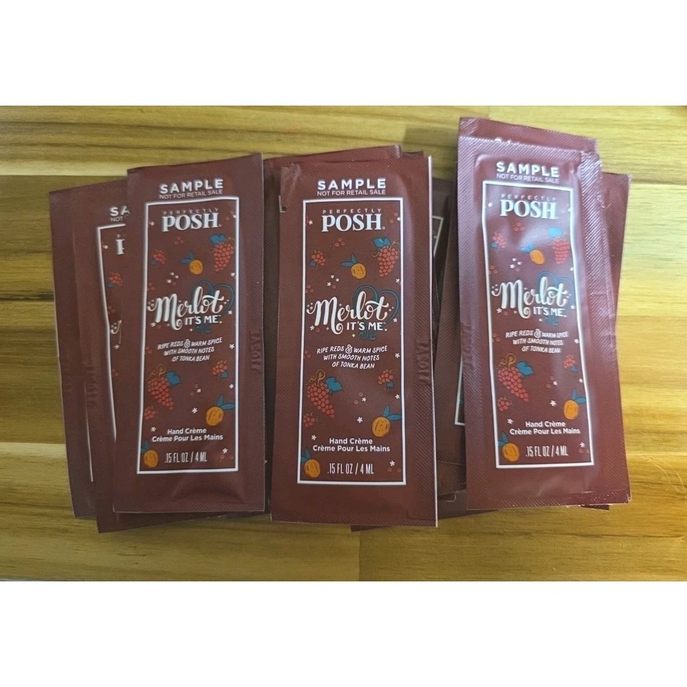Perfectly Posh Merlot It's Me Hand Crème Fragrance‎ Hand Cream sampler lot 16